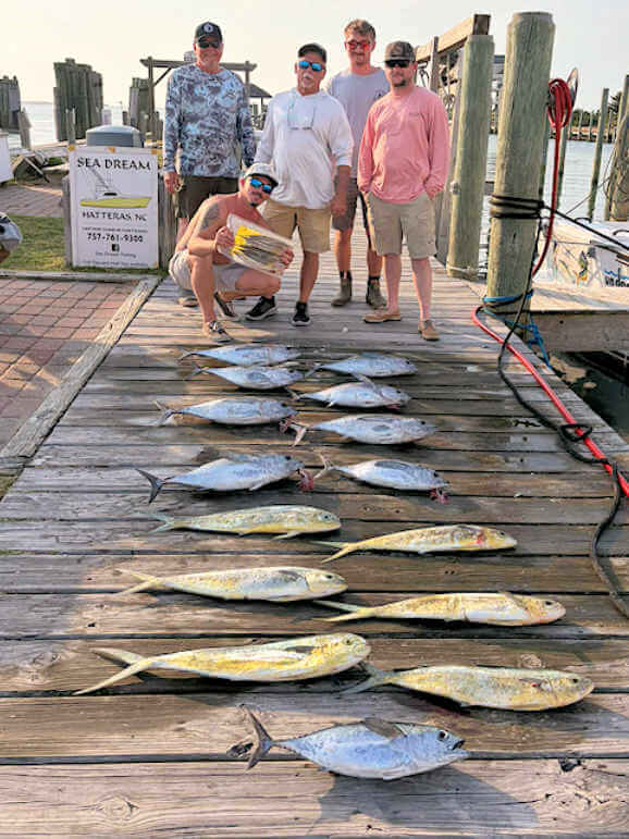 Sea Dream charter group with catch.