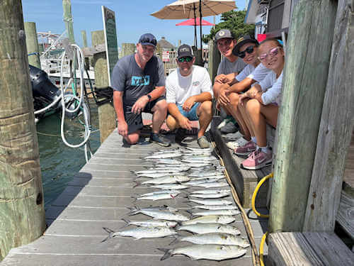 Gecko charter with nice spanish mackerel and bluefish.