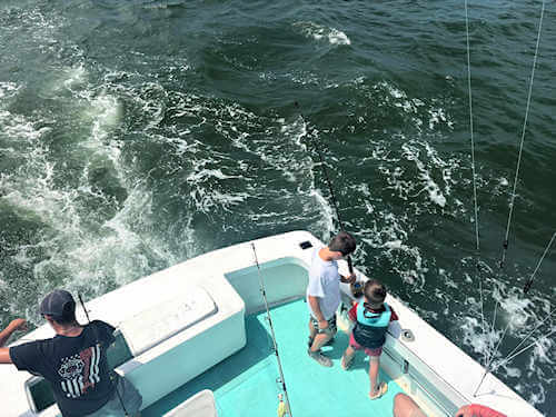Young Gecko angler learns the ropes on an inshore charter.