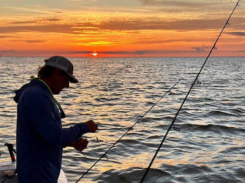 Missphitty sunset angler trip.