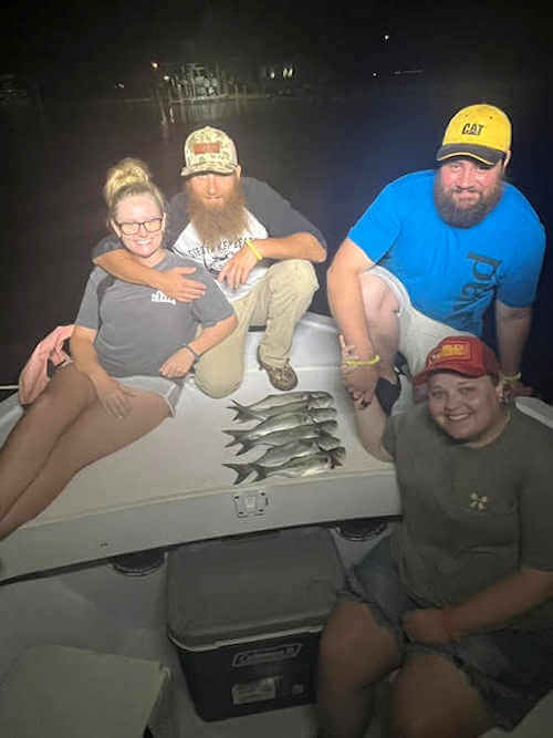 Not a big catch of bluefish but fun.
